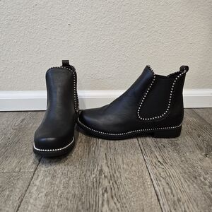 Black Studded Ankle Boots